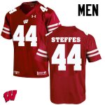 Men's Wisconsin Badgers NCAA #44 Eric Steffes Red Authentic Under Armour Stitched College Football Jersey MG31O20UO